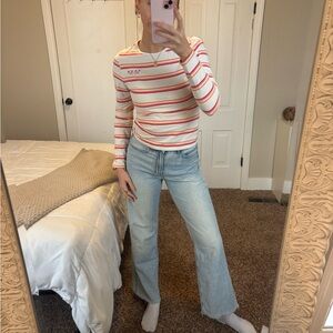 Vans Resort Club Striped Top - Pink & Orange